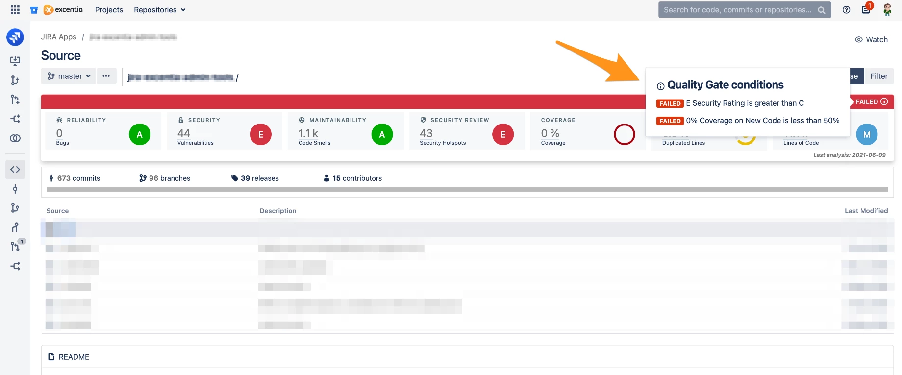 screenshot of SonarQube Connector for Bitbucket